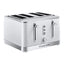 Russell Hobbs Inspire 4 Slice Toaster Wide Slot With Lift And Look Feature High Gloss White With Chrome Accents 1800 W