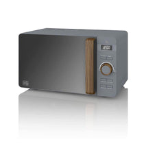 Swan Nordic Digital LED Microwave With Wood Effect Handle 20 Liters 800 W - Slate Grey