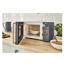 Swan Nordic Digital LED Microwave With Wood Effect Handle 20 Liters 800 W - Slate Grey