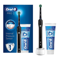 Oral B Pro 1-650 Electric Toothbrush with 1 Bonus Pro Expert Professional Protection Toothpaste - Black