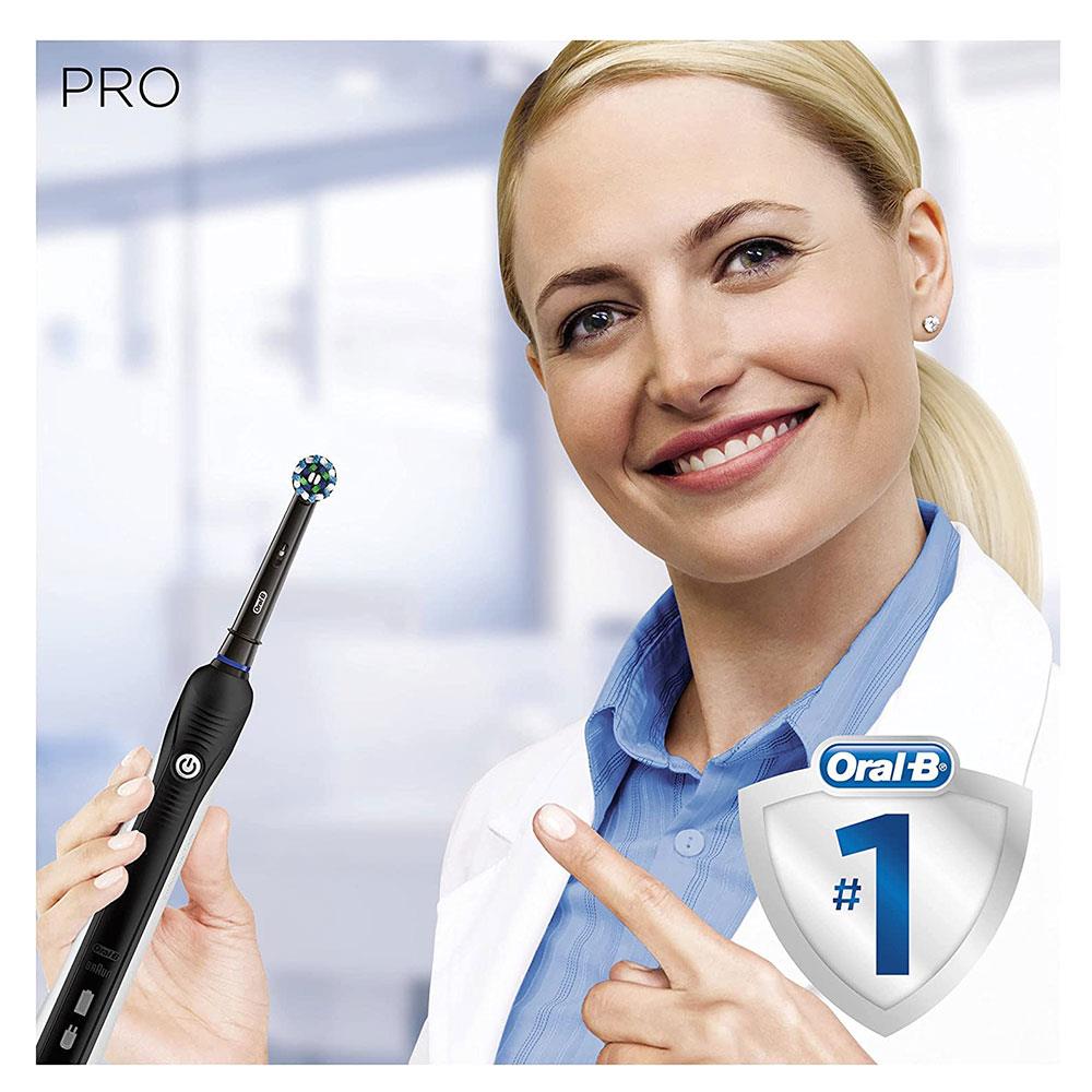 Oral B Pro 1-650 Electric Toothbrush with 1 Bonus Pro Expert Professional Protection Toothpaste - Black