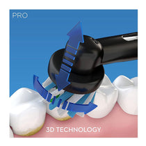 Oral B Pro 1-650 Electric Toothbrush with 1 Bonus Pro Expert Professional Protection Toothpaste - Black
