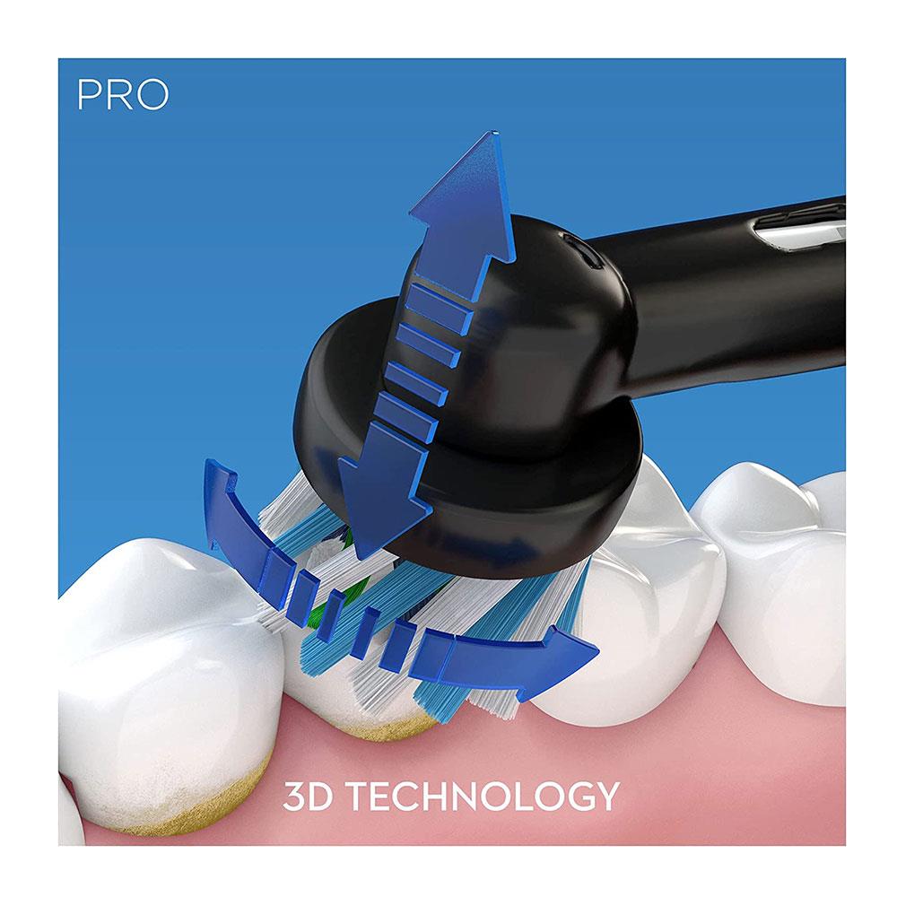 Oral B Pro 1-650 Electric Toothbrush with 1 Bonus Pro Expert Professional Protection Toothpaste - Black