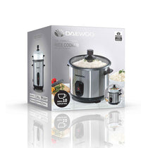 Daewoo Rice Cooker With Steamer Basket Stainless Steel 700 W 1.8 Litre - Silver