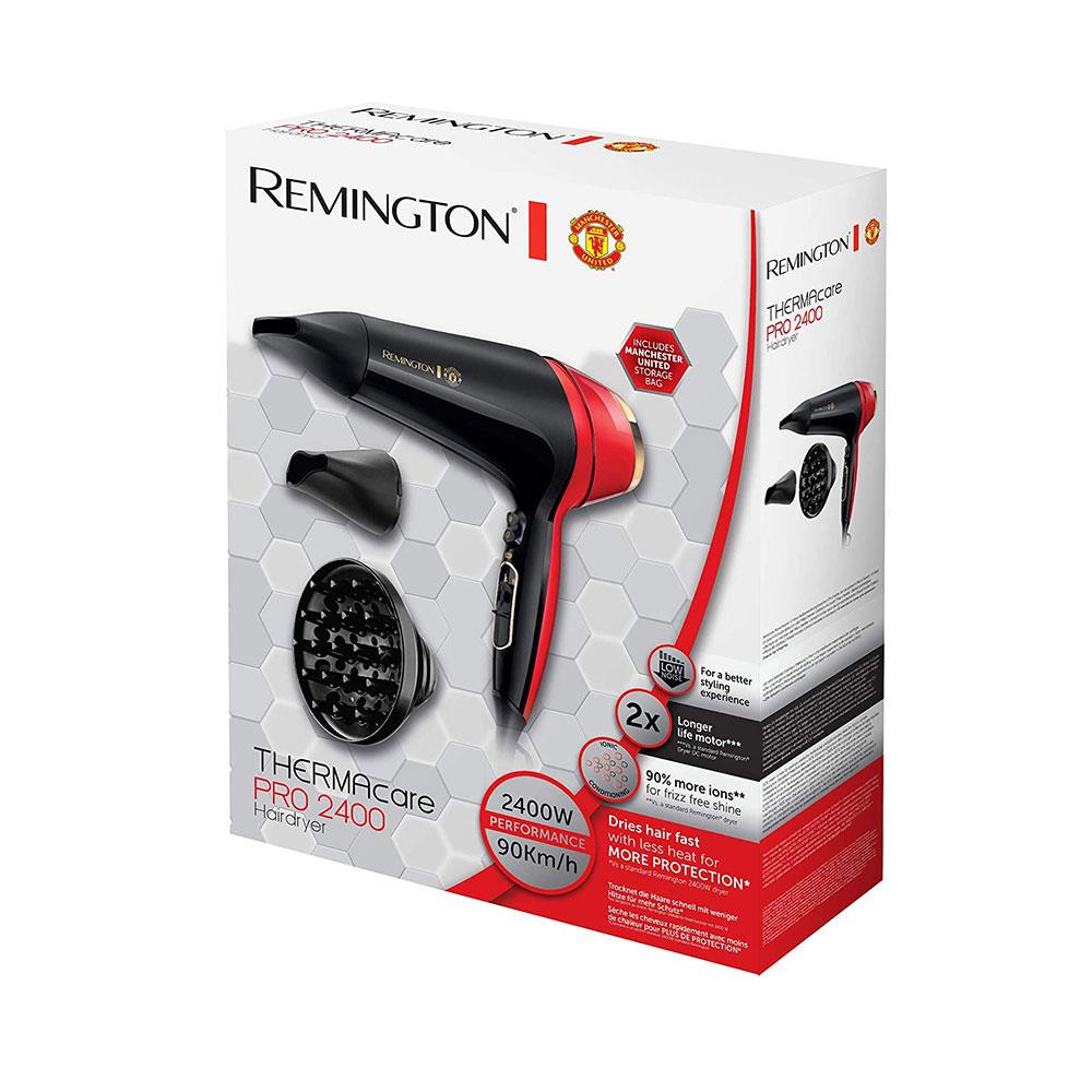 Remington Thermacare Pro 2400 Hair Dryer Manchester United Edition - Black And Red