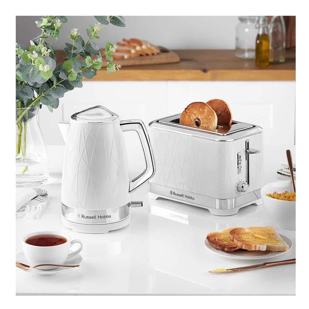 Russell Hobbs Structure Electric Kettle 3000 W 1.7 Litre - White