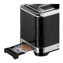 Russell Hobbs Structure 2 Slice Toaster With Stainless Steel Accents - Black