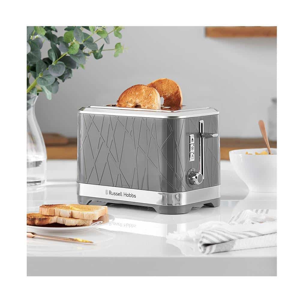 Russell Hobbs Structure 2 Slice Toaster With Stainless Steel Accents - Grey