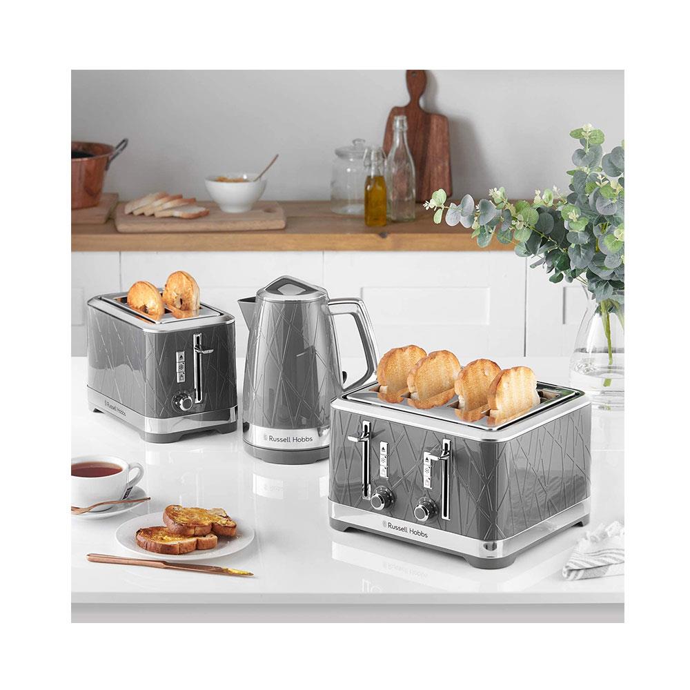 Russell Hobbs Structure 2 Slice Toaster With Stainless Steel Accents - Grey