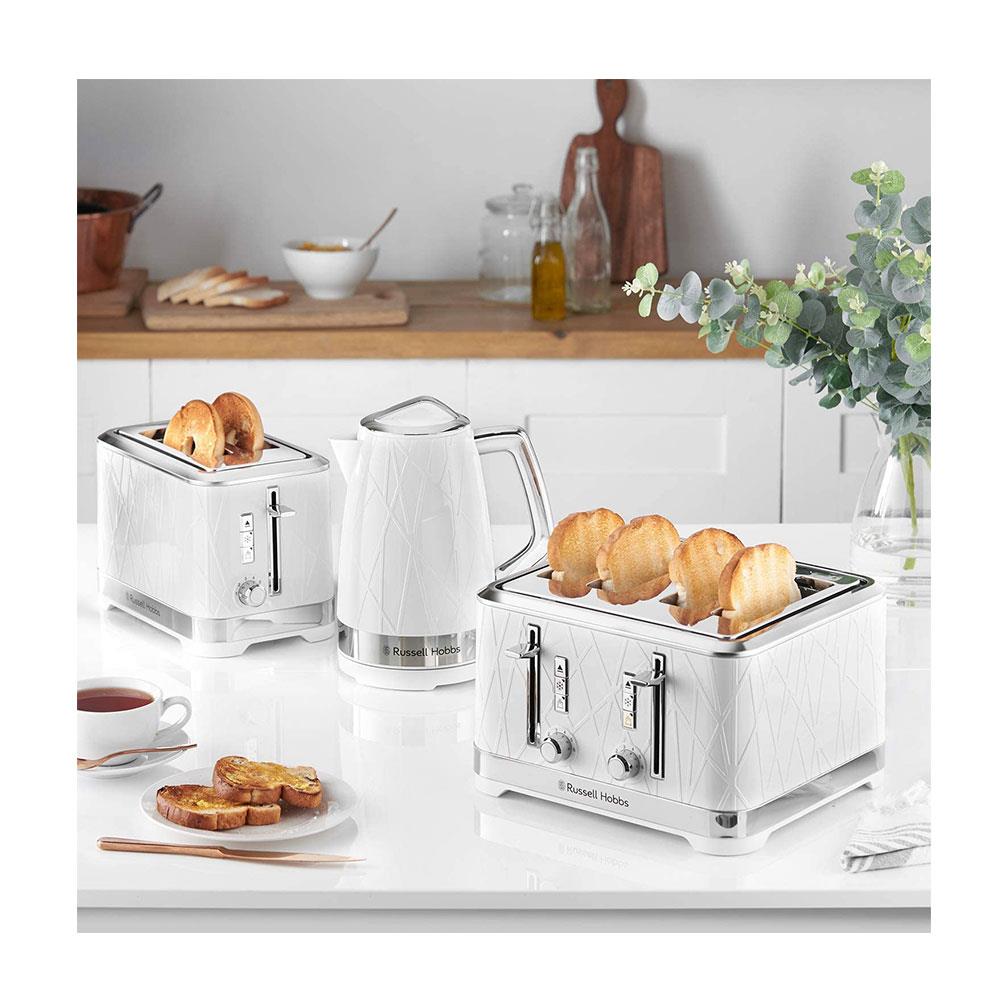 Russell Hobbs Structure 2 Slice Toaster With Stainless Steel Accents - White