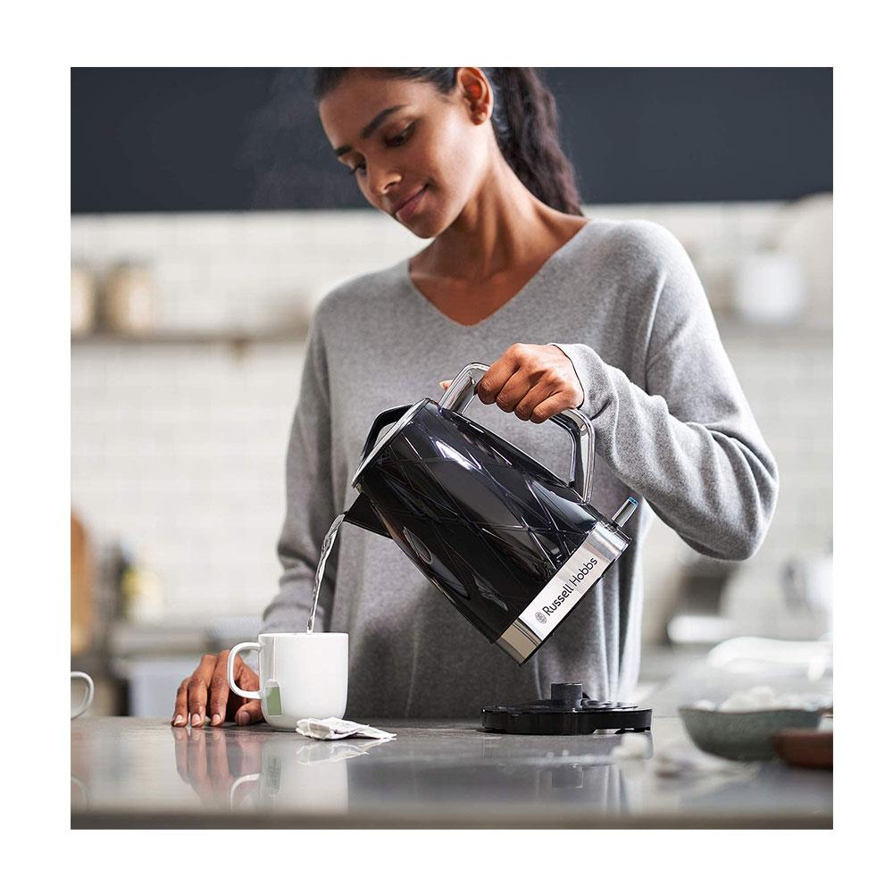 Russell Hobbs Structure Electric Kettle 3000 W 1.7 Litre - Black