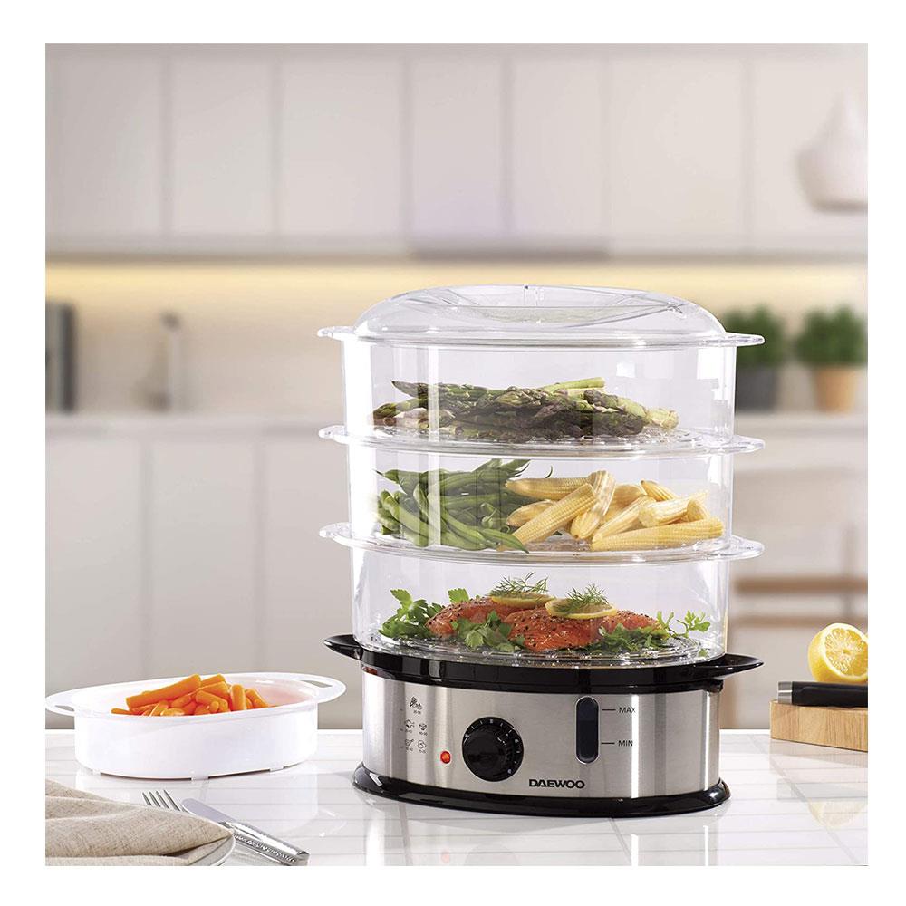 Daewoo 9L Three-Tier Food Rice Meat Vegetable Steamer Cooker Kitchen Secondary image