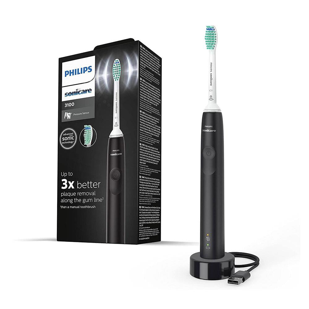 Philips Sonicare 3100 Series Sonic Electric Toothbrush Quad Pacer And Smart Timer - Black Main image