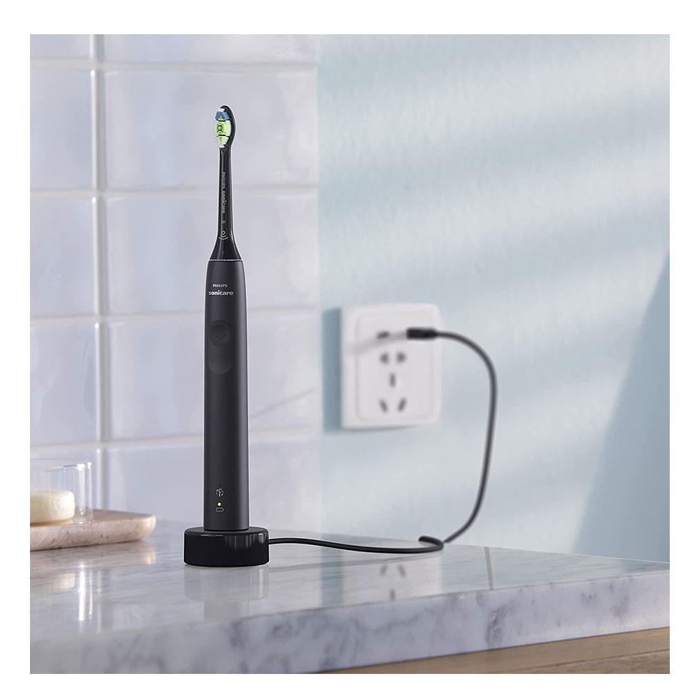 Philips Sonicare 3100 Series Sonic Electric Toothbrush Quad Pacer And Smart Timer - Black