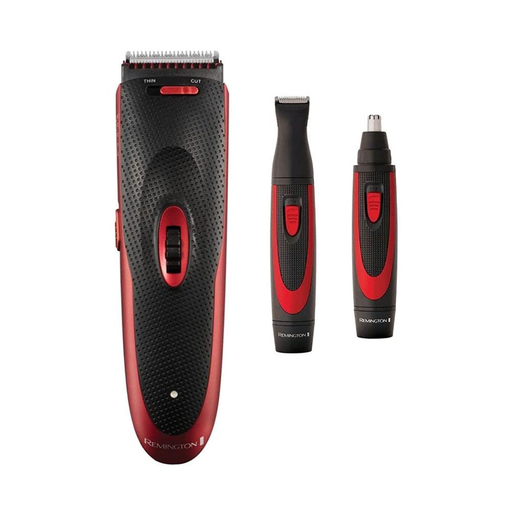 Remington The Works Hair Clipper And Grooming Kit - Red/Black