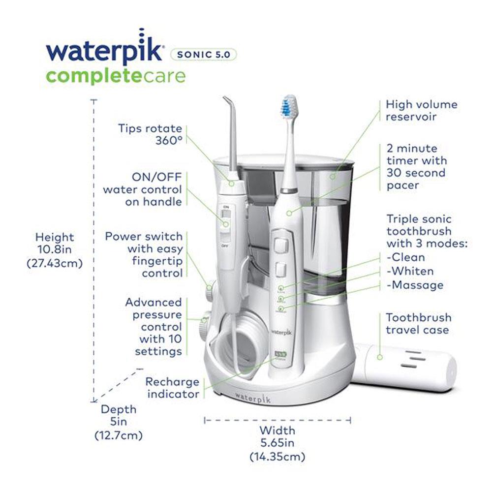 Waterpik Complete Care 5.0 Electric Toothbrush And Water Flosser Set - Blue And White Secondary image