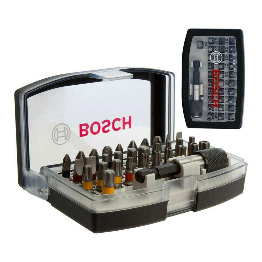 Bosch Extra Hard Screwdriver Bit Set For Rotary Drill And Screwdriver - 32 Piece