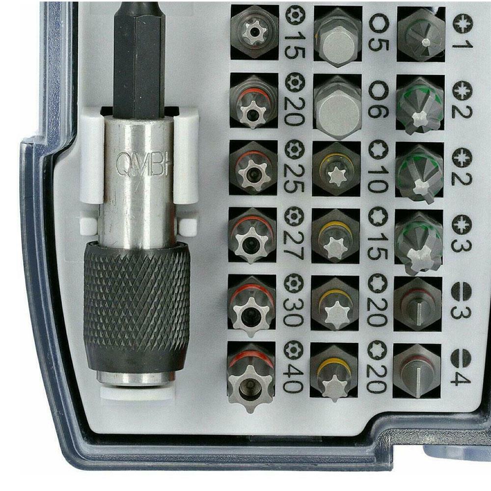 Bosch Extra Hard Screwdriver Bit Set For Rotary Drill And Screwdriver - 32 Piece