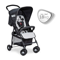 Hauck Disney Sport Mickey Stars Pushchair With XL Shopping Basket - Black/Grey