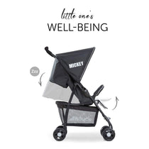Hauck Disney Sport Mickey Stars Pushchair With XL Shopping Basket - Black/Grey