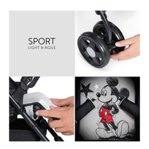 Hauck Disney Sport Mickey Stars Pushchair With XL Shopping Basket - Black/Grey