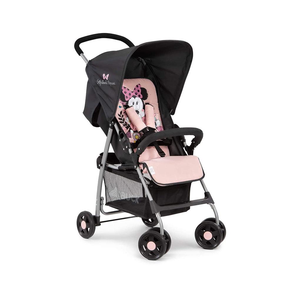 Hauck Disney Sport Minnie Sweetheart Pushchair With XL Shopping Basket - Black/Pink Main image
