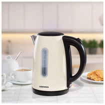 Daewoo Kensington Jug Kettle Stainless Steel 3000 W 1.7 Litre - Cream