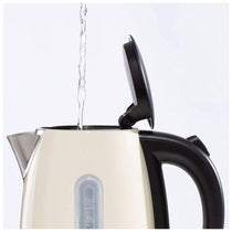 Daewoo Kensington Jug Kettle Stainless Steel 3000 W 1.7 Litre - Cream