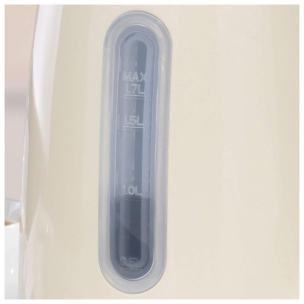 Daewoo Kensington Jug Kettle Stainless Steel 3000 W 1.7 Litre - Cream