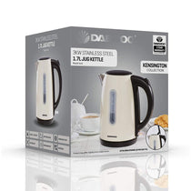 Daewoo Kensington Jug Kettle Stainless Steel 3000 W 1.7 Litre - Cream