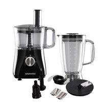 Daewoo Food Processor With 2 Litre Bowl And 1.8 Litre Blender Jug 750 W - Black