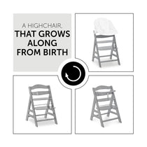 Hauck Alpha+ Wooden Highchair With 2 Harness Systems - Grey