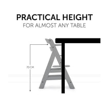 Hauck Alpha+ Wooden Highchair With 2 Harness Systems - Grey