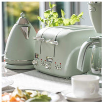 Delonghi Argento Flora 4 Slice Toaster Stainless Steel 1600 W - Green