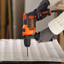 Black & Decker Corded Hammer Drill With Masonry Drill Bit 710 W - Orange/Black