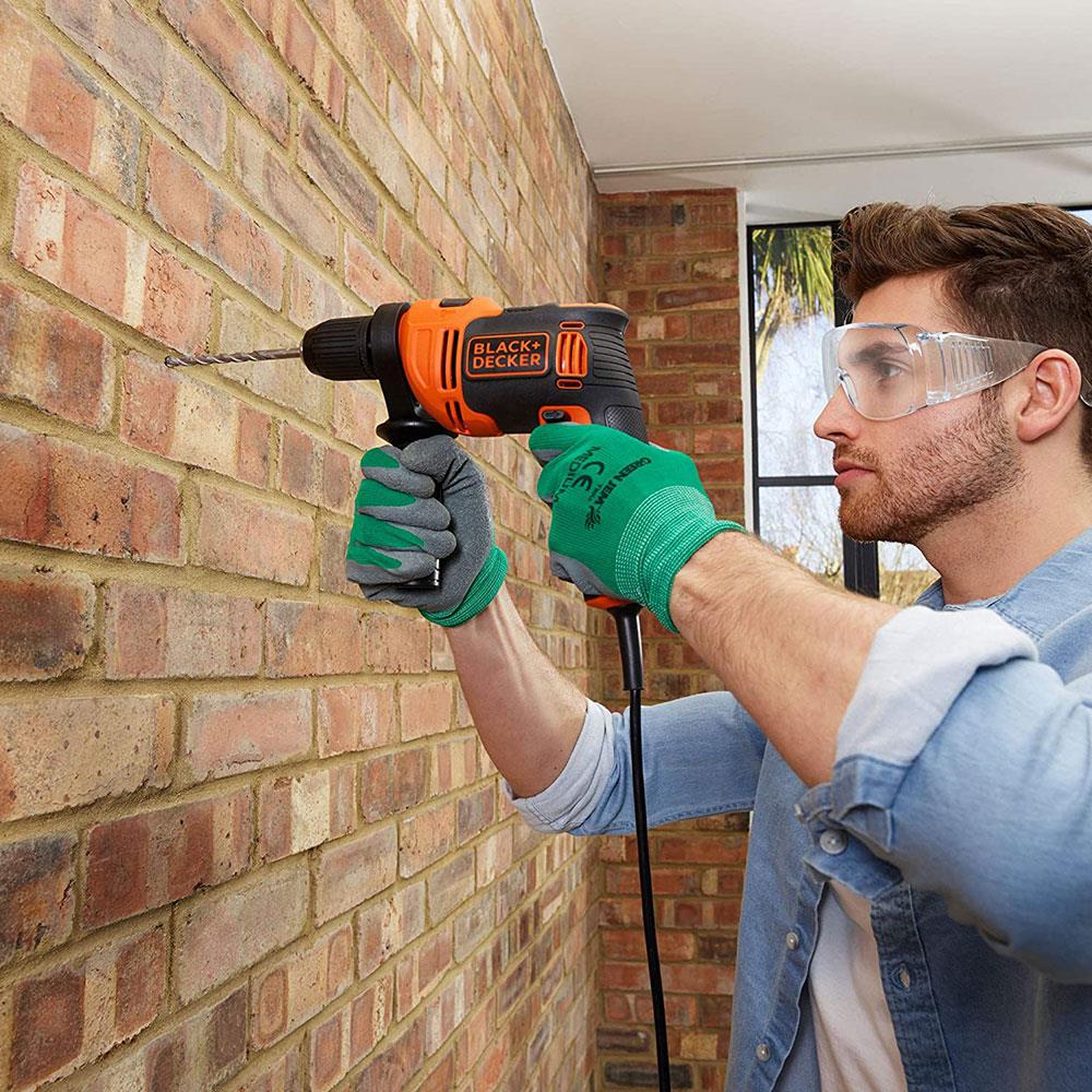 Black & Decker Corded Hammer Drill With Masonry Drill Bit 710 W - Orange/Black