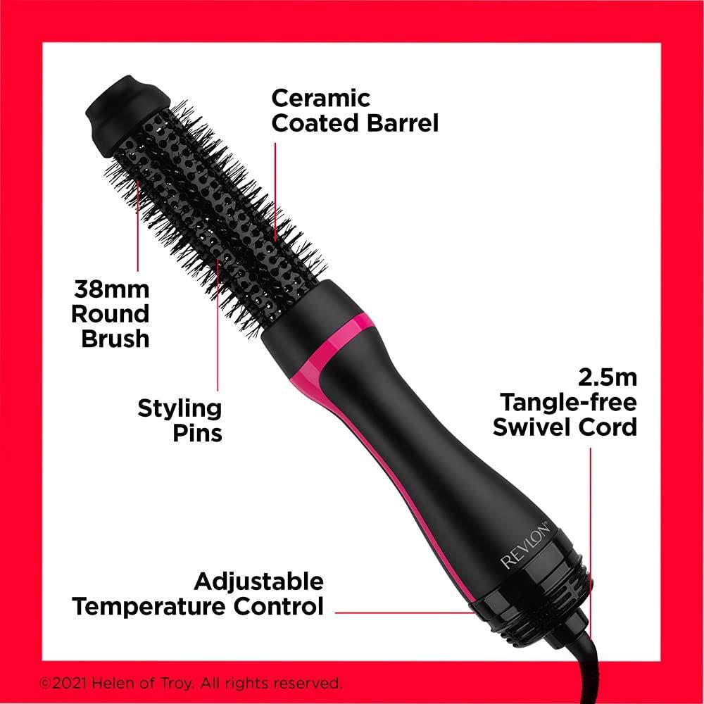 Revlon One Step Style Booster 38mm   Round Brush Dryer And Styler - Black