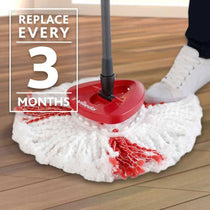 Vileda Easy Wring And Clean Turbo Spin Mop And Bucket Set - Grey/Red