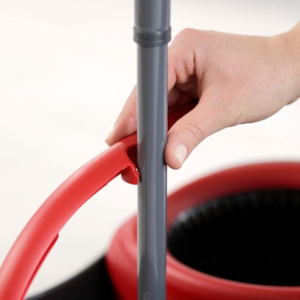 Vileda Easy Wring And Clean Turbo Spin Mop And Bucket Set - Grey/Red