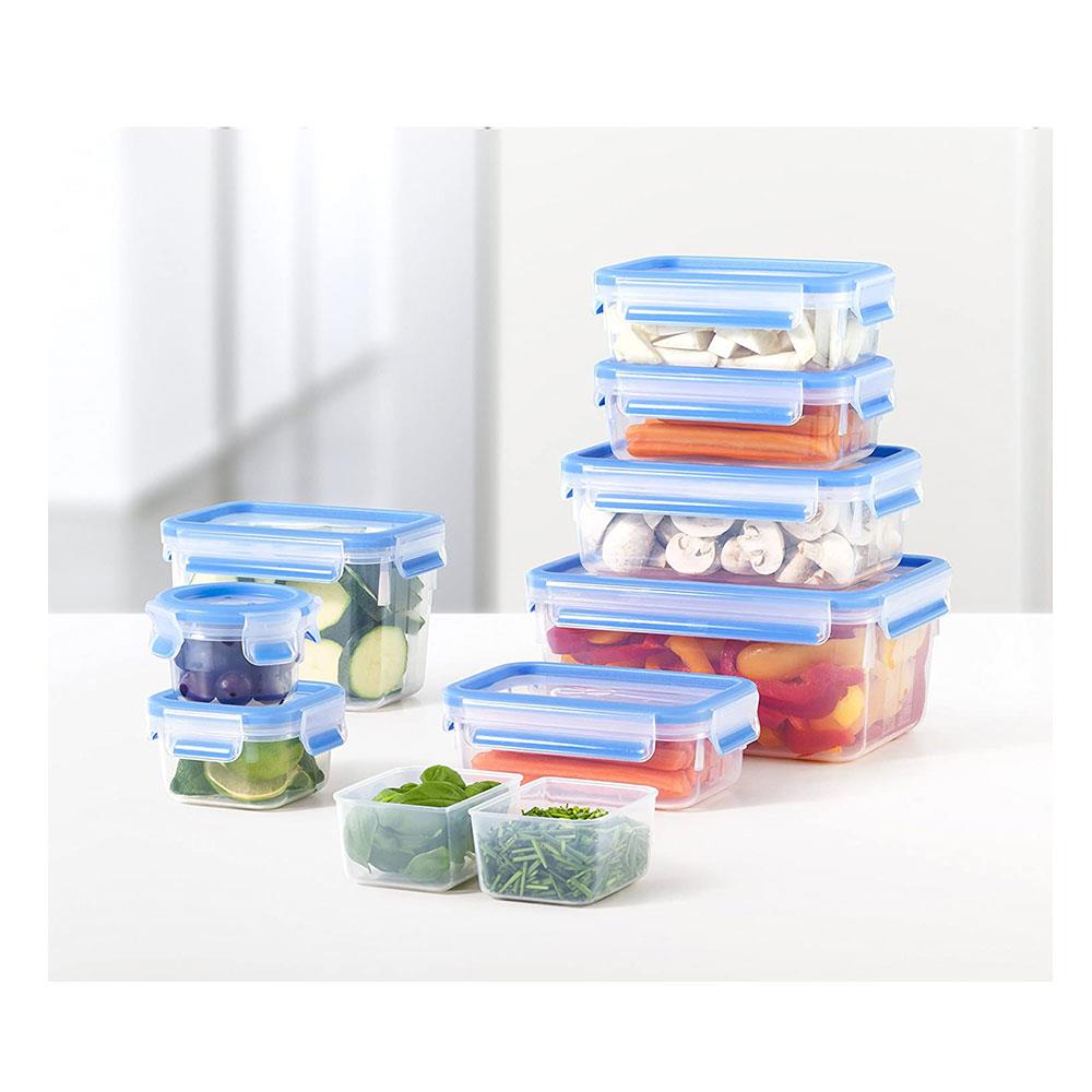 Tefal MasterSeal Fresh Food Storage Container Rectangle 8 Liter - Transparent/Blue Secondary image