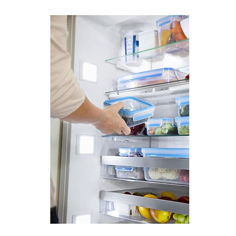 Tefal MasterSeal Fresh Food Storage Container Rectangle 8 Liter - Transparent/Blue