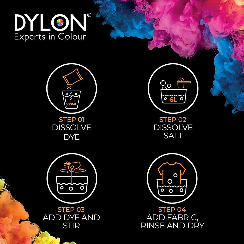 Dylon Hand Fabric Dye Sachet For Clothes And Soft Furnishings 50g - Passion Pink