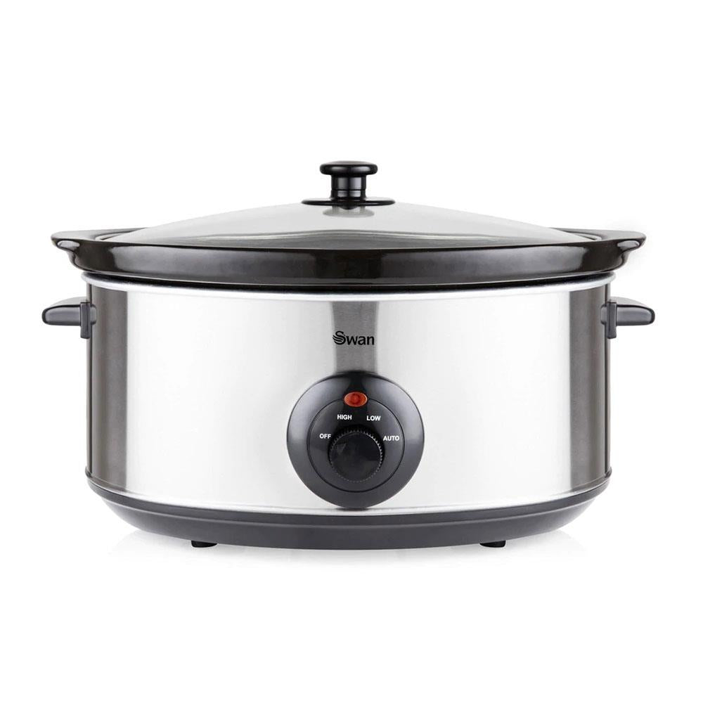 Swan Stainless Steel Slow Cooker 320 W 6.5 Litre - Silver Secondary image