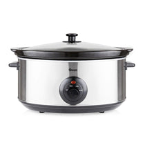 Swan Stainless Steel Slow Cooker 320 W 6.5 Litre - Silver
