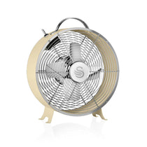 Swan Retro 8 Inch Clock Fan 4 Aluminium Blades 25 W - Cream