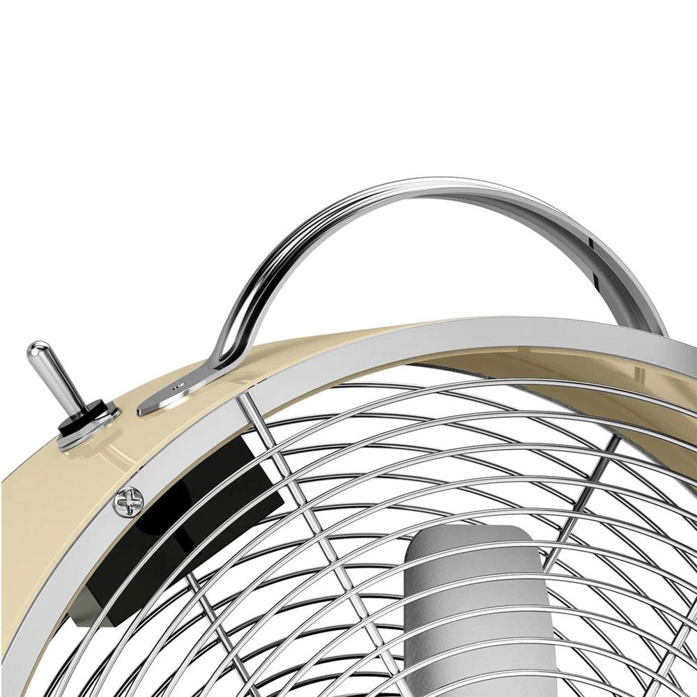 Swan Retro 8 Inch Clock Fan 4 Aluminium Blades 25 W - Cream