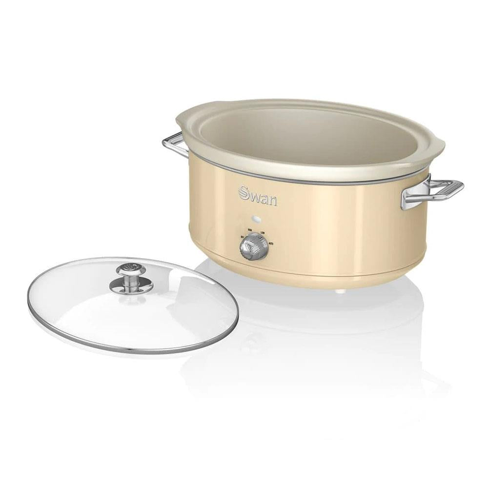 Swan Retro Slow Cooker With 3 Temperature Settings 320 W 6.5 Litre - Cream Secondary image