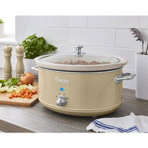Swan Retro Slow Cooker With 3 Temperature Settings 320 W 6.5 Litre - Cream