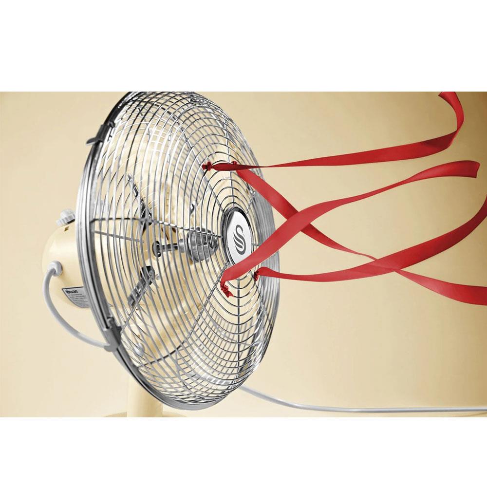 Swan Retro 12 Inch Desk Fan With 3 Speed Settings 35 W - Cream