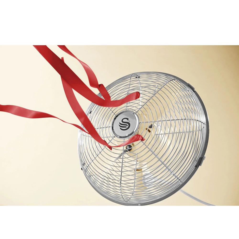 Swan Retro 12 Inch Desk Fan With 3 Speed Settings 35 W - Cream